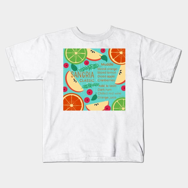 Sangria Kids T-Shirt by EV Visuals